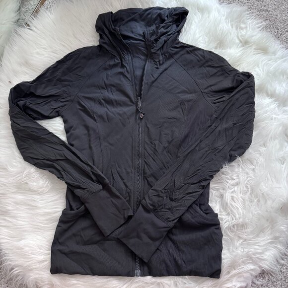 Black Reversible Define Hooded Jacket Size 8 - Picture 1 of 1